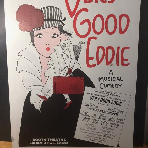 Original Broadway Theater Window Card Poster for Very Good Eddie Comedy - 1975 - Picture 2 of 4